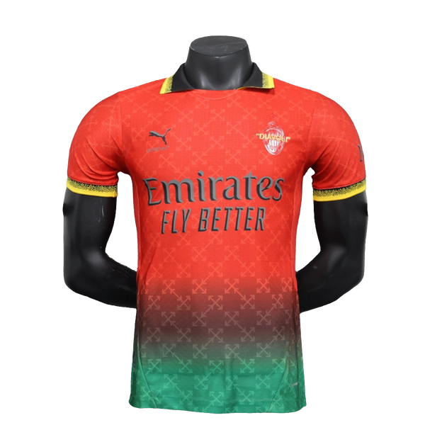 Camisa AC Milan 25/26 Edição Comemorativa - Vermelho - Versão Jogador